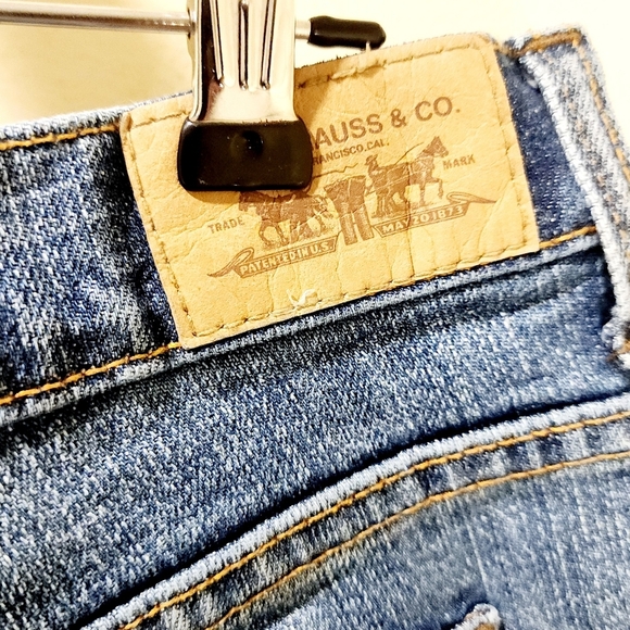 LEVI'S 515 Boot Cut Women's Washed Blue Jeans size 12 short - Picture 6 of 11